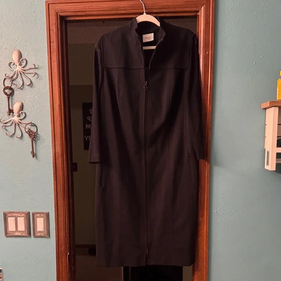 Akris Punto Black Long Sleeve Dress size 14 - Picture 2 of 6